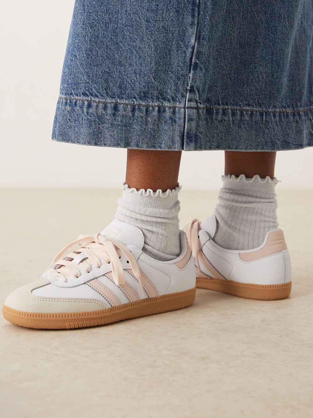 NEW adidas Samba OG Shoes Off White/Sandy Pink NIB